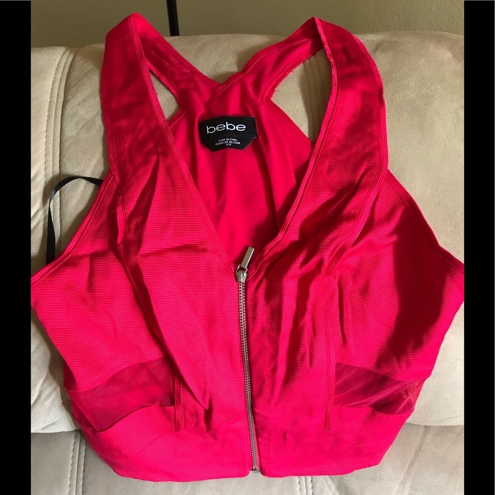 Pink Bebe Crop Top